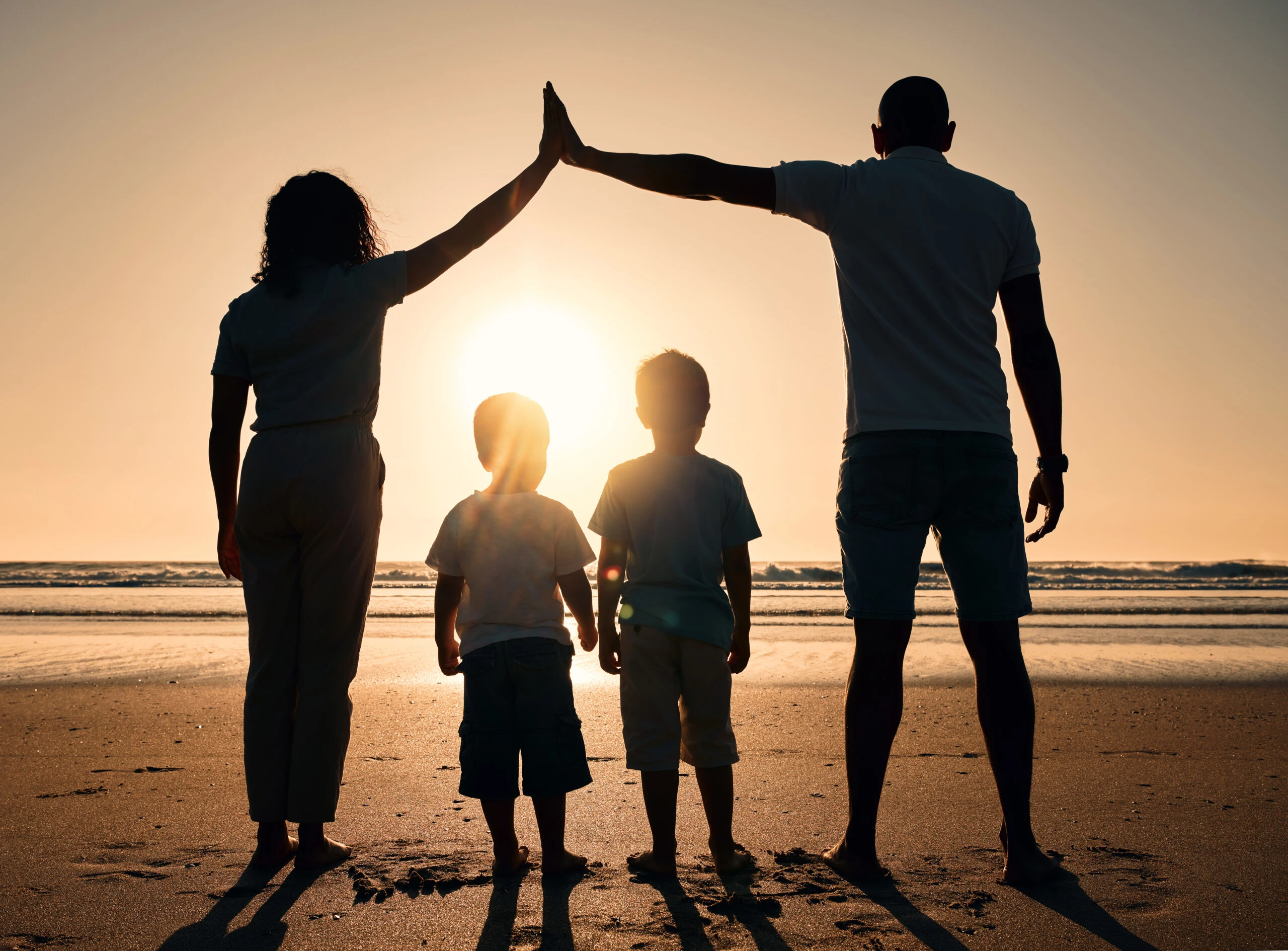 Family on a beach